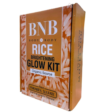 BNB Rice Extract Bright & Glow Kit (Rice Face Wash + Rice Scrub + Rice Mask)