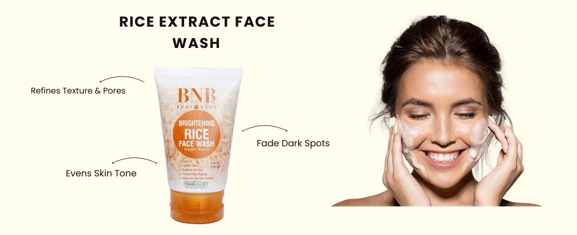 BNB Rice Extract Bright & Glow Kit (Rice Face Wash + Rice Scrub + Rice Mask)