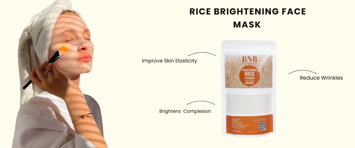 BNB Rice Extract Bright & Glow Kit (Rice Face Wash + Rice Scrub + Rice Mask)